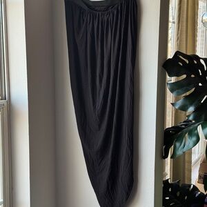 All Saints Black Midi Skirt